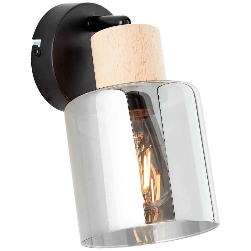 Wandlamp Weald zwart Brilliant 4004353413070