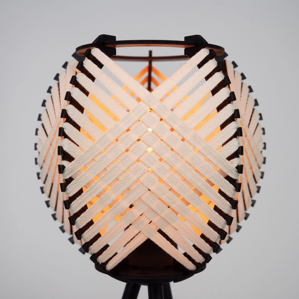 Tafellamp Waverton zwart met crème textiel Eglo 9002759440084