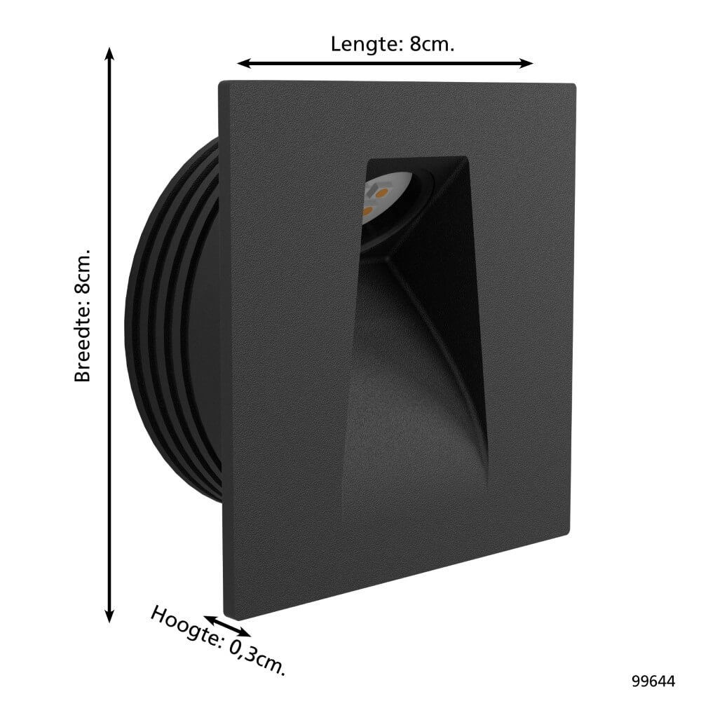 Zwarte trapverlichting Mecinos Eglo 9002759996444