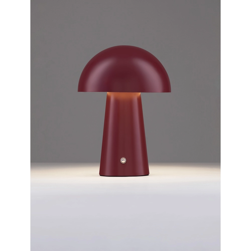 Oplaadbare tafellamp Ande bordeaux rood Oplaadbare tafellamp Ande bordeaux rood
