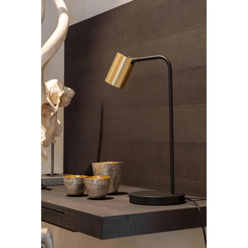 Design tafellamp Megano zwart met goud Artdelight 8720701100640