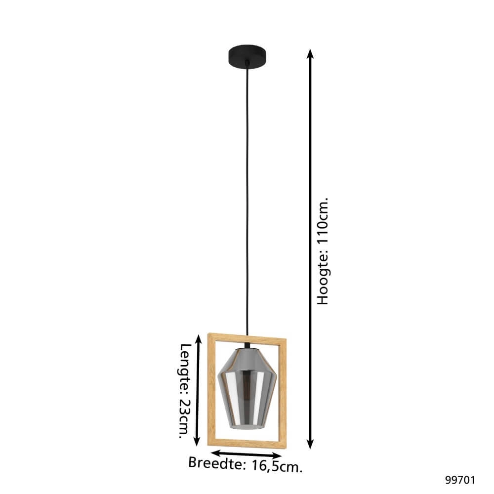 Houten hanglamp Viglioni Eglo 9002759997014