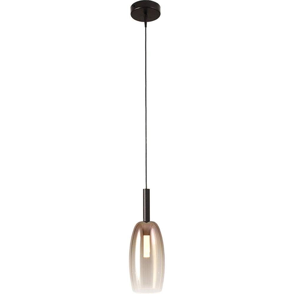 Hanglamp Ø 11,5cm Lido Olive met gold-fading glas