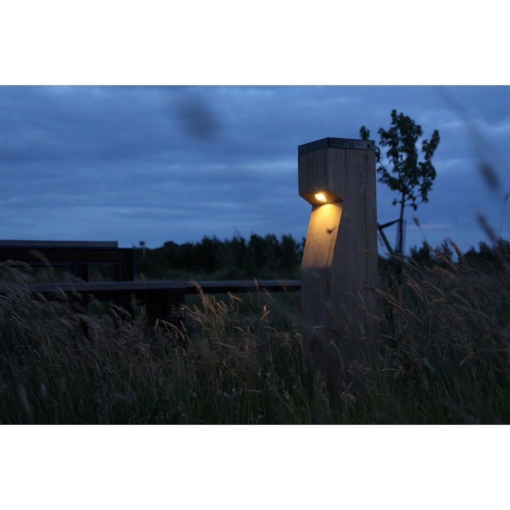 Houten solar padverlichting Eye Solar Eiken - 17,5x17,5x90 - 2200K Timberlab 8716803513877