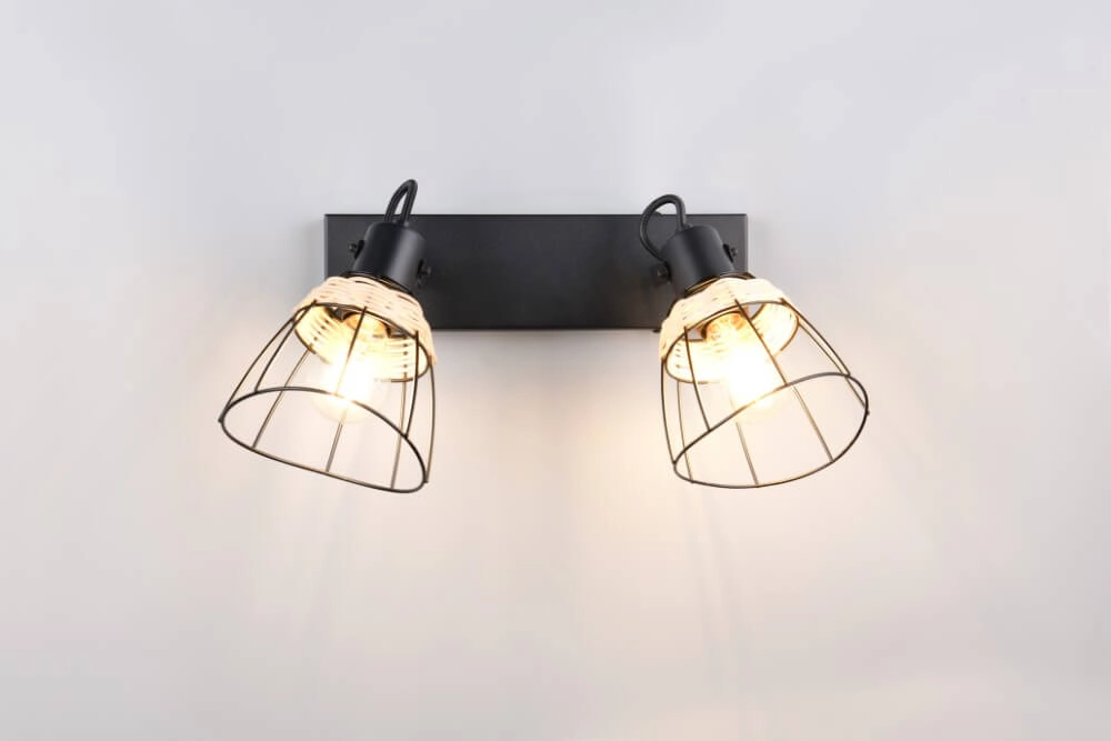 Zwarte plafondlamp Jerome design 2-lichts Trio 4017807637700