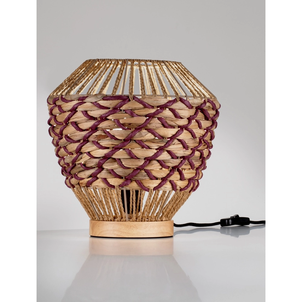 Table lamp Mapi Ø 29cm red with brown Lyora 5212017477507