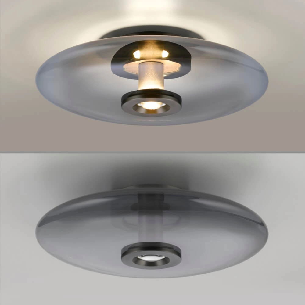 Design plafondlamp Pure Vitrum grijs Paul Neuhaus 4012248382660