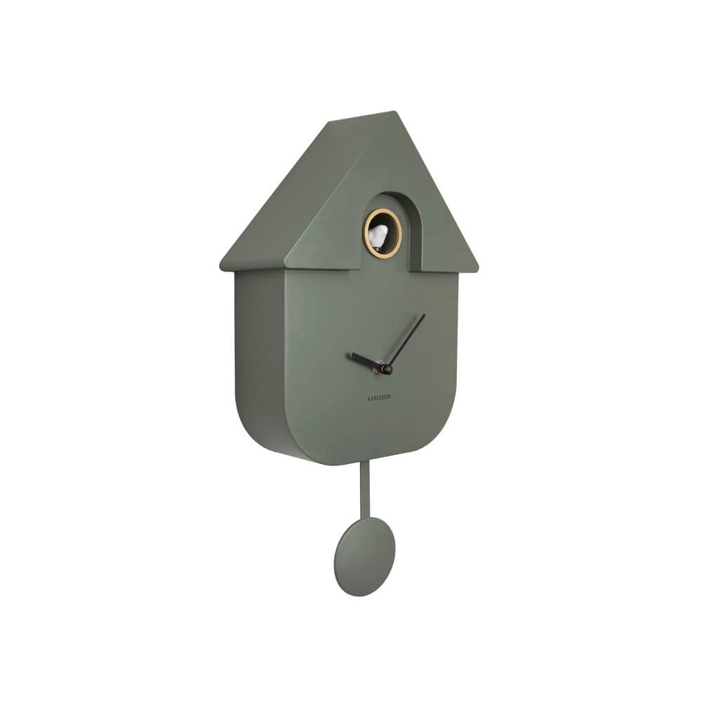 Wandklok Modern Cuckoo groen Karlsson 8714302687167
