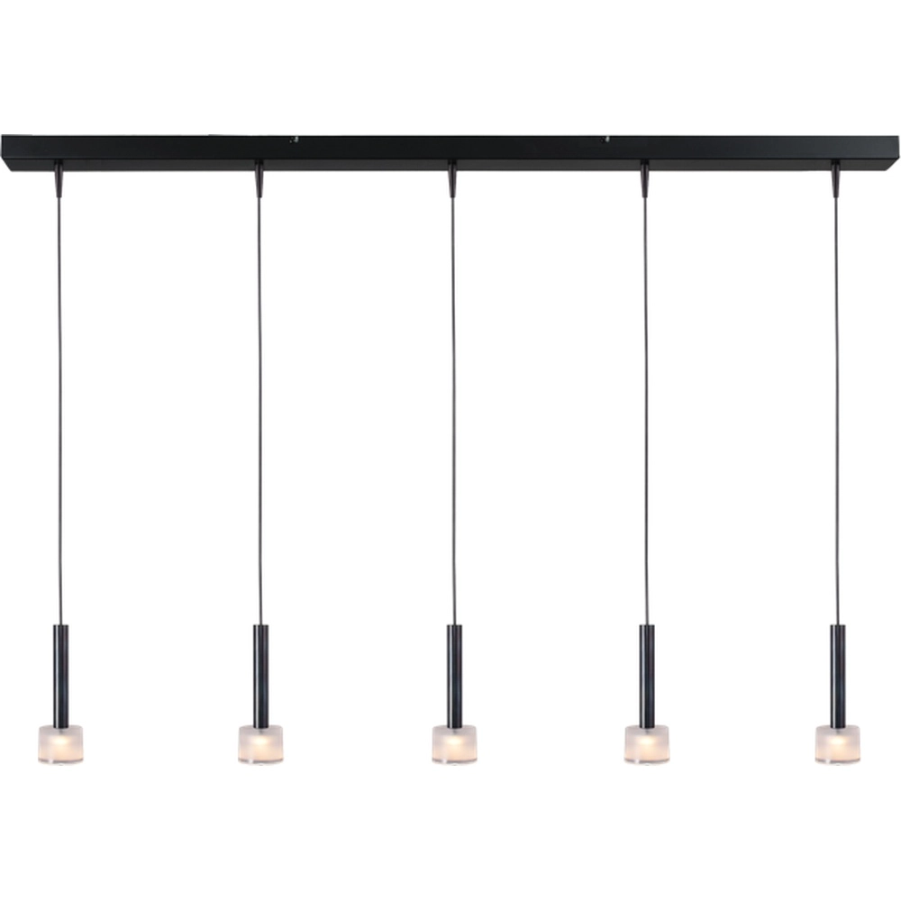 5-lichts hanglamp Fabro led - dappled oil