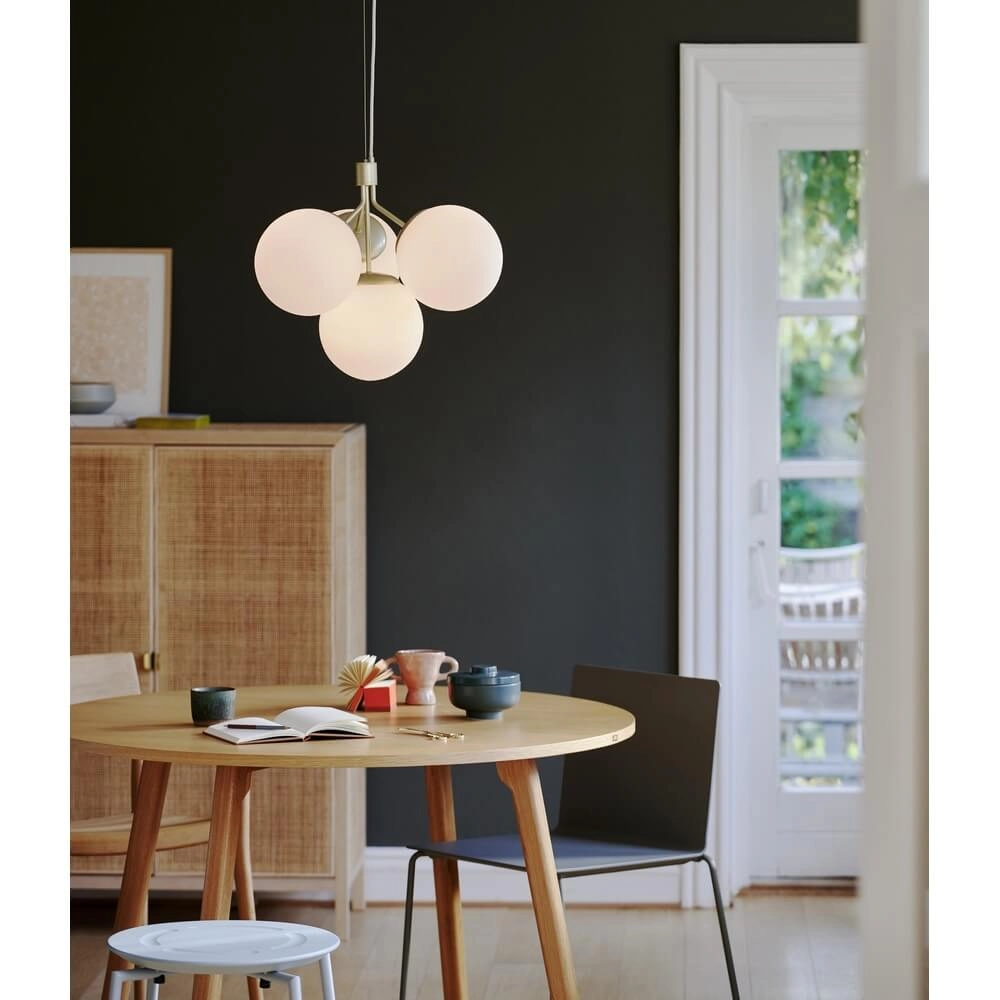 4-lichts hanglamp Ivona goud met wit glas Nordlux 5704924005329