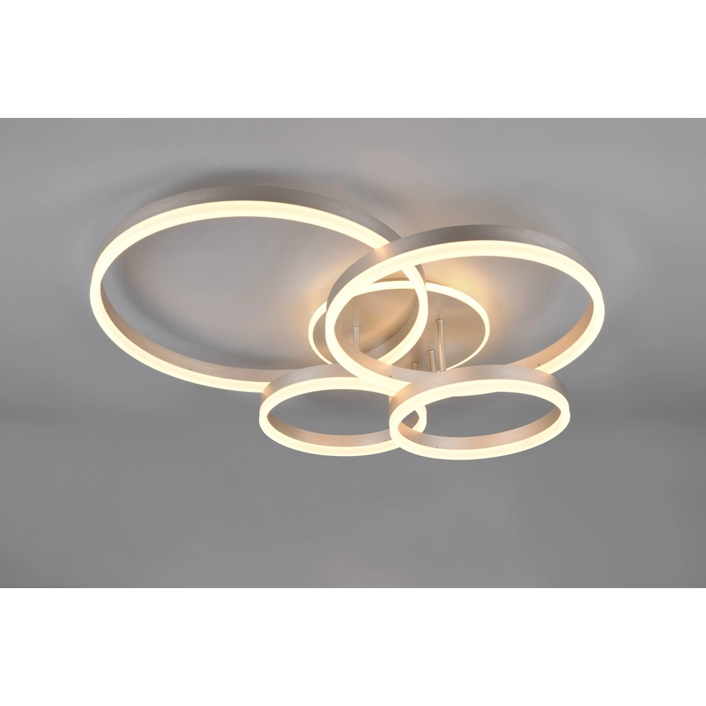 Plafondlamp Drake nikkel modern Trio 4017807657821