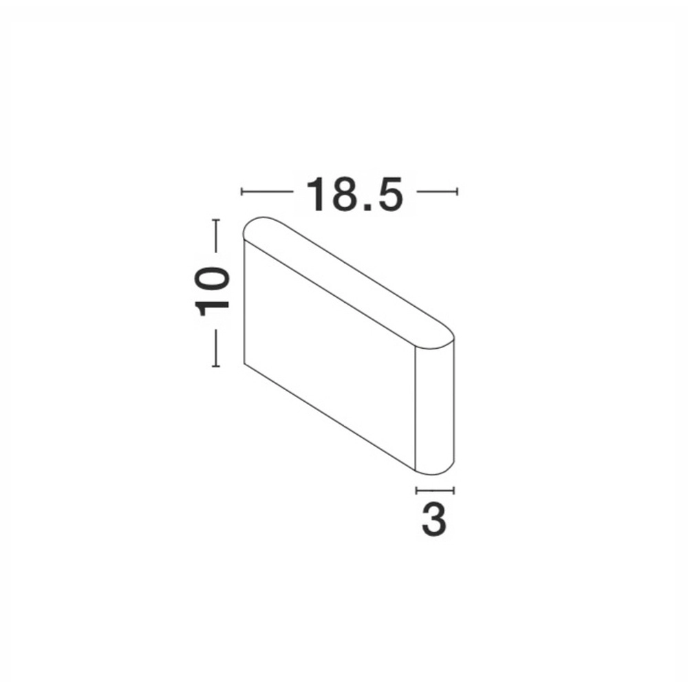 Strakke wandspot Soho M grijs Lyora 5212017409010