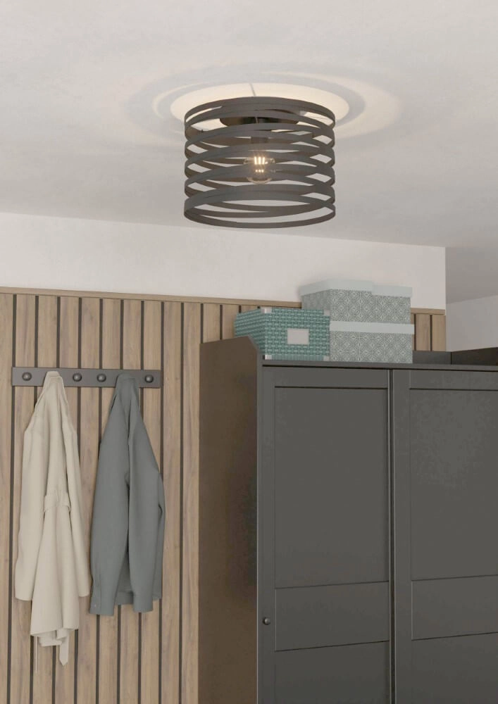Zwarte plafondlamp Cremella Ø 37cm Eglo 9008606234417