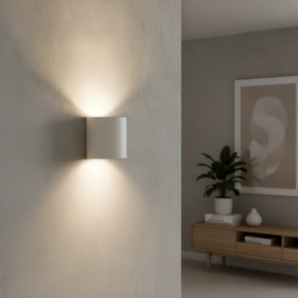 Overschilderbare wandspot Plaster Round Up - Down wit