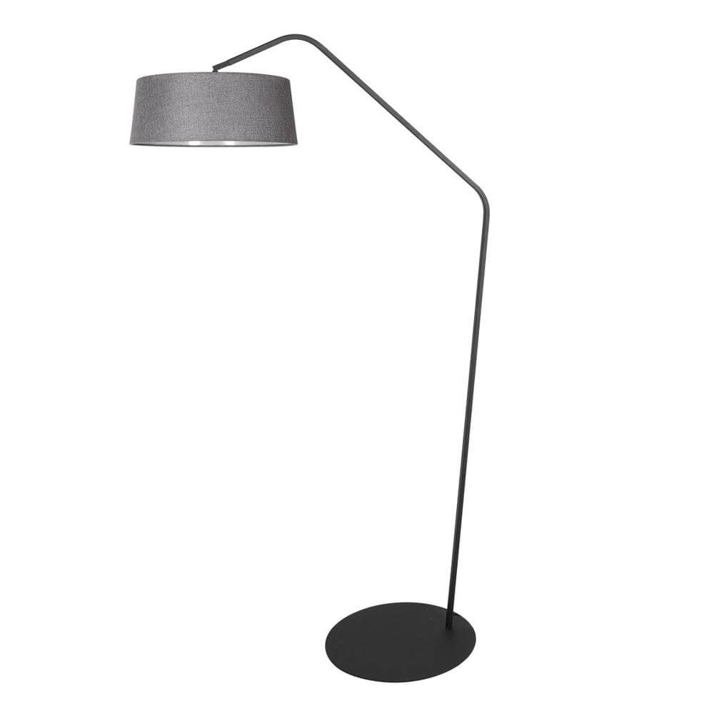 Vloerlamp Zig-Zag zwart met grijze kap Ø 48cm Steinhauer 8712746179354