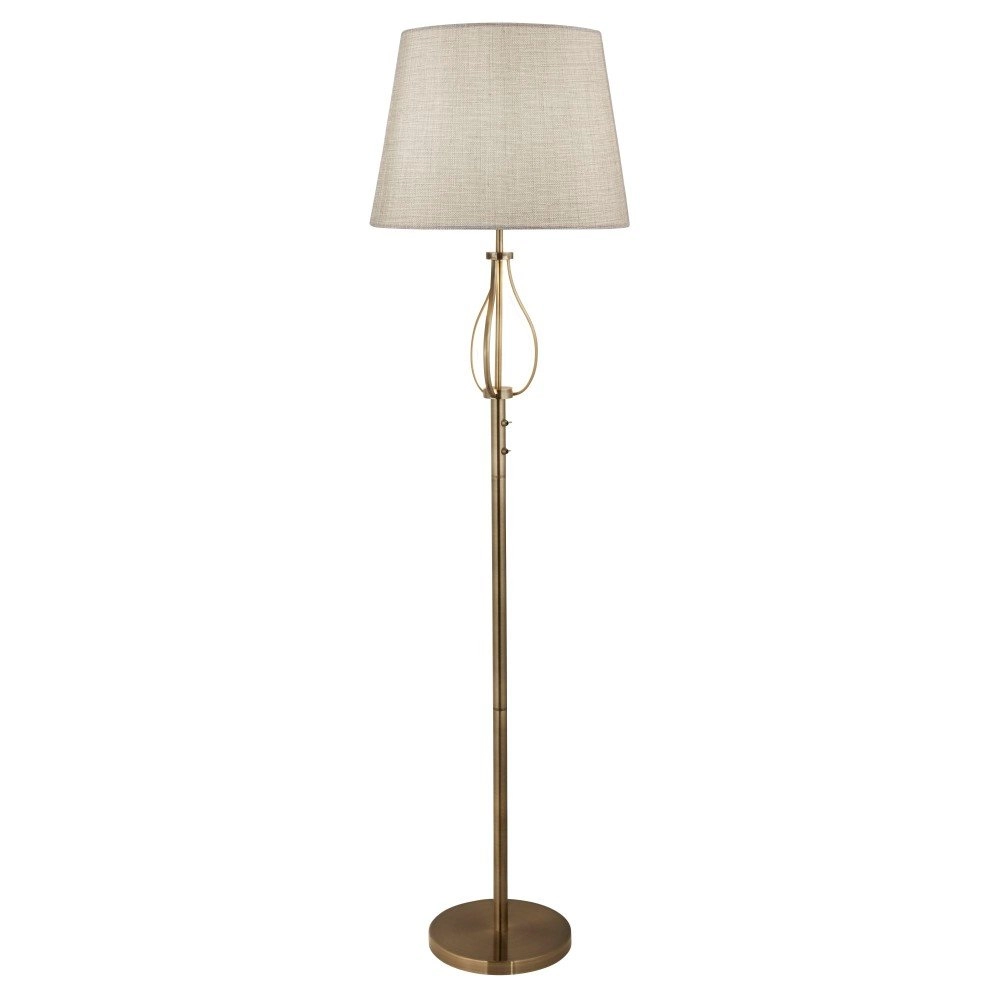 Staande schemerlamp Vegas bronsbruin met taupe Staande schemerlamp Vegas bronsbruin met taupe