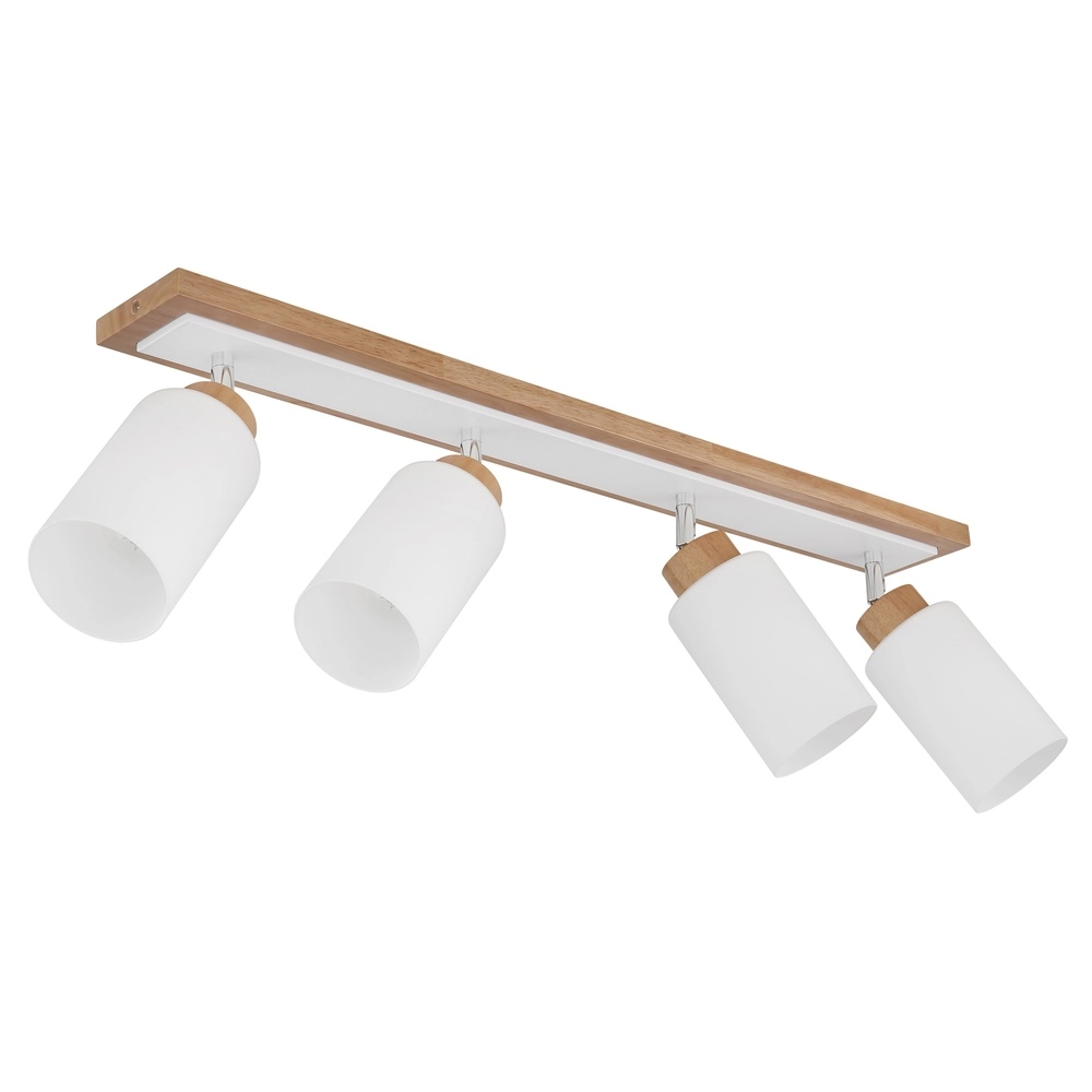 Plafondlamp Rowena 4-lichts hout Globo 9007371583362