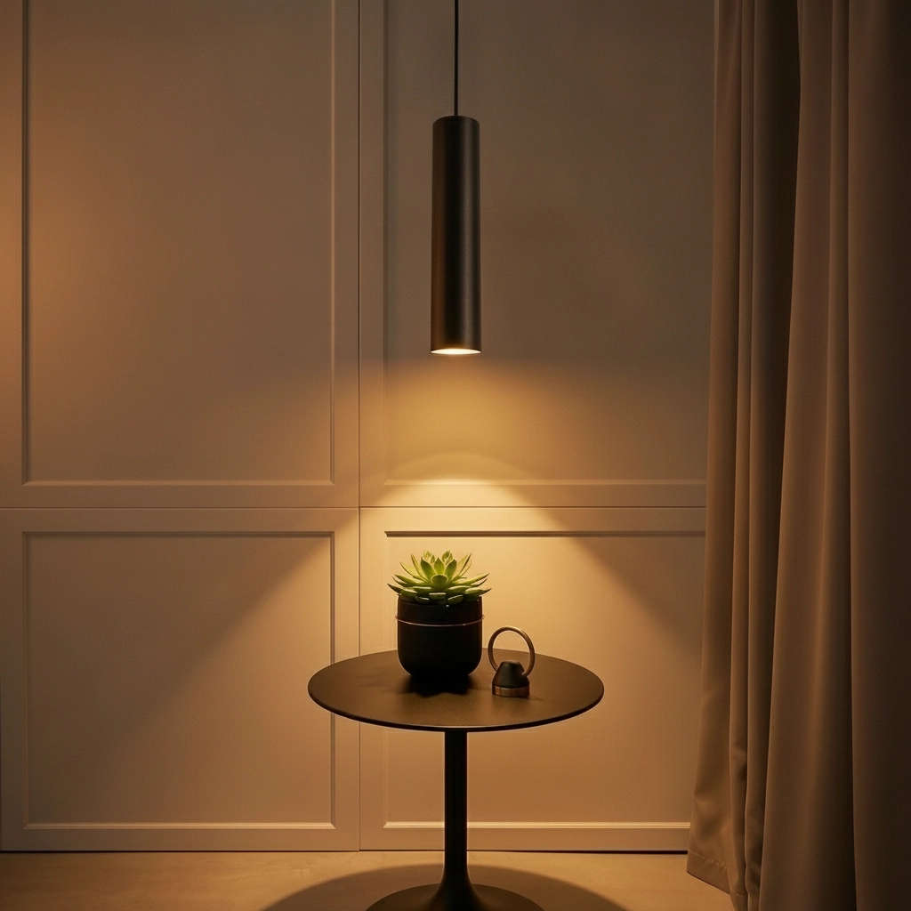 Strakke hanglamp Gia zwart