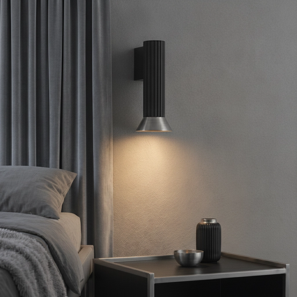 Wandspot Luvia zwart met brons
