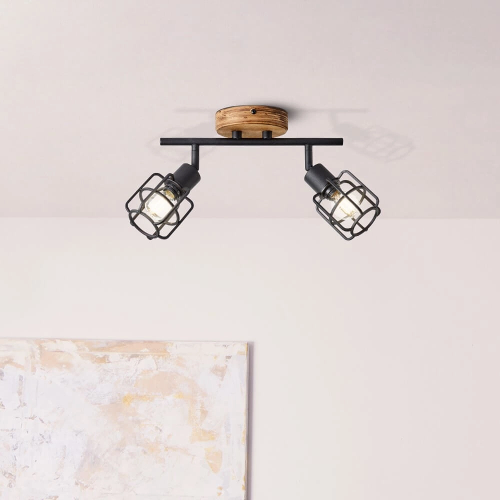 Industriële plafondlamp Gwen 2-lichts Brilliant 4004353409813