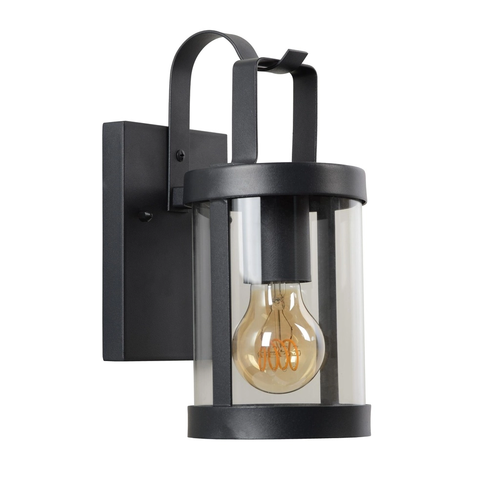Zwarte wandlamp Lindelo IP23