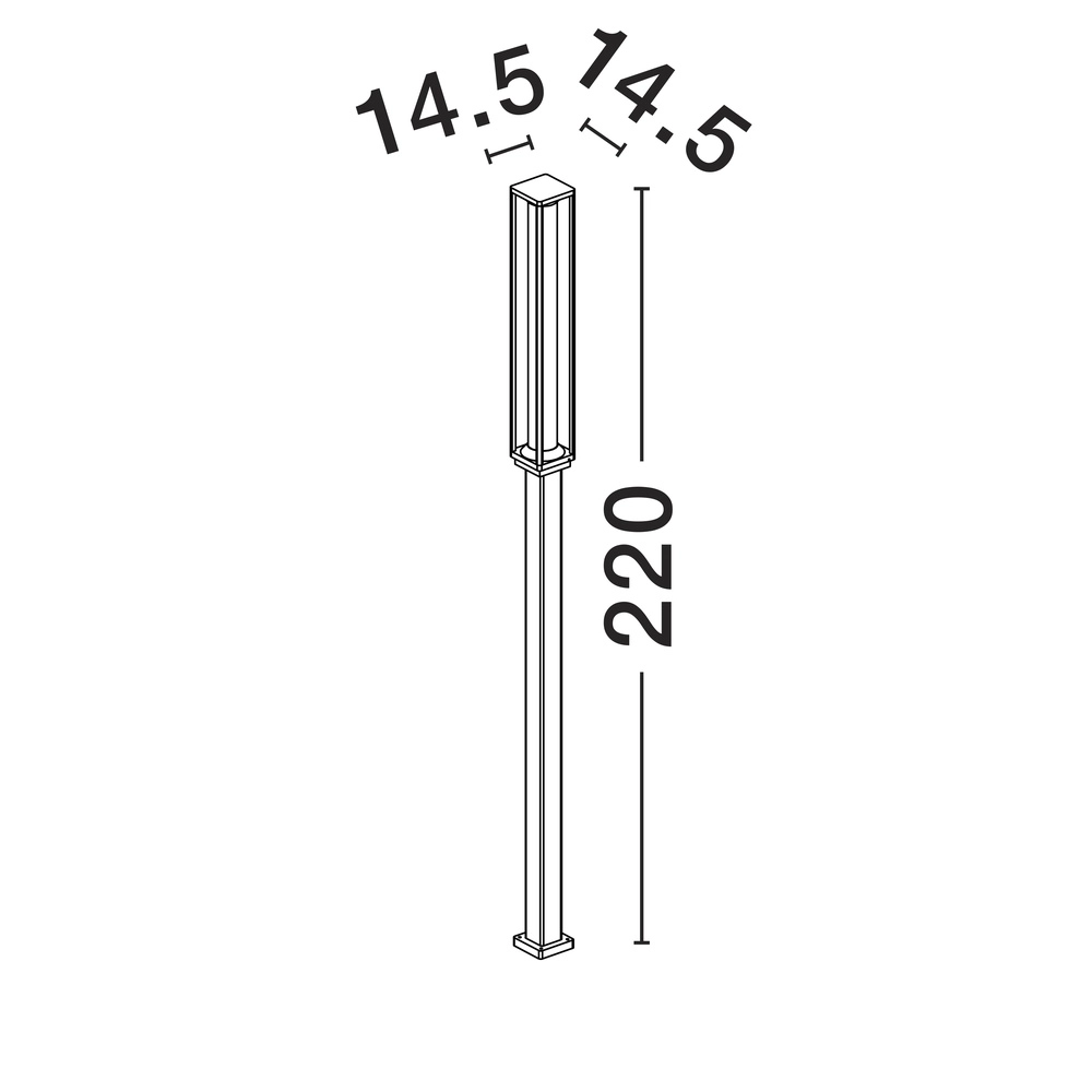 Design tuinlamp Solstice vierkant Lyora 5212017449887