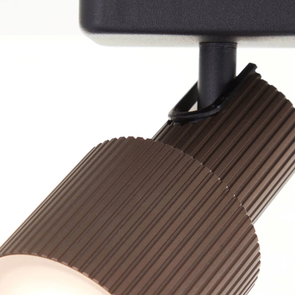 2-lichts opbouwspot Cadiz zwart met brons Brilliant 4004353441271