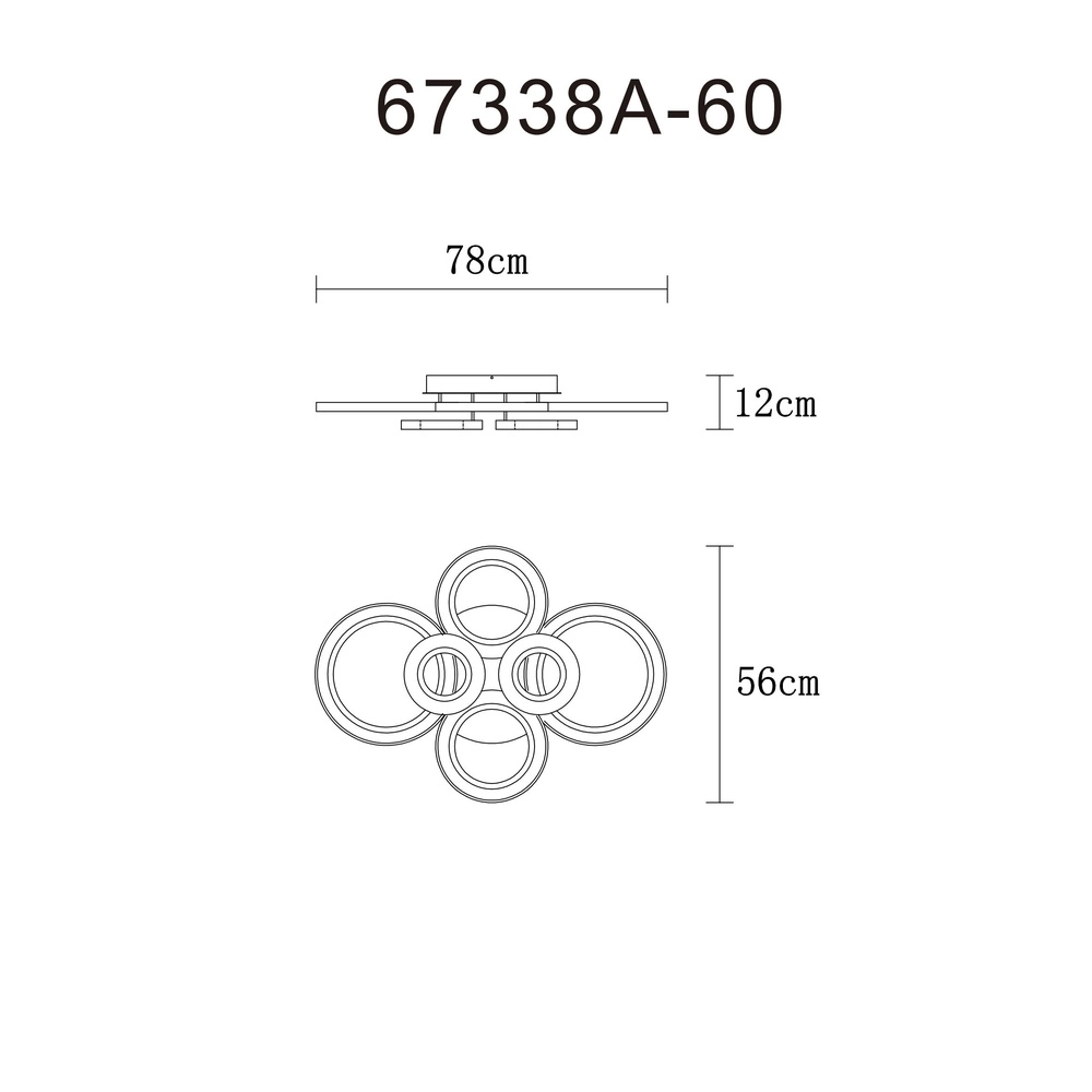 Design plafondlamp Kora zwart Globo 9007371513406