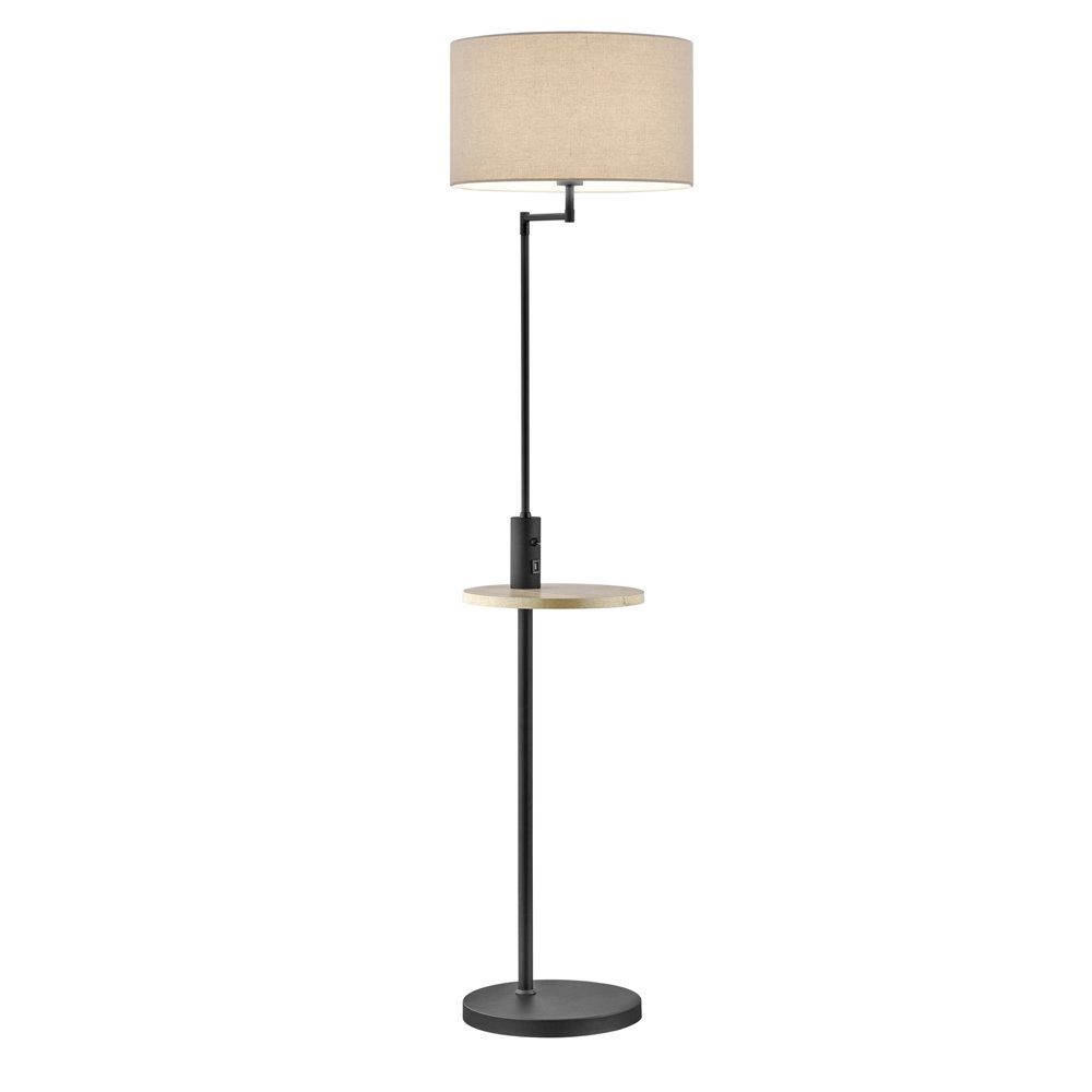 Leeslamp Claas Table zwart met houtbruin en grijs Leeslamp Claas Table zwart met houtbruin en grijs