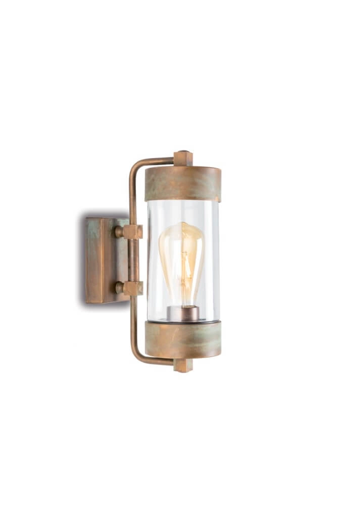 Landelijk wandlamp Silindar verouderd messing