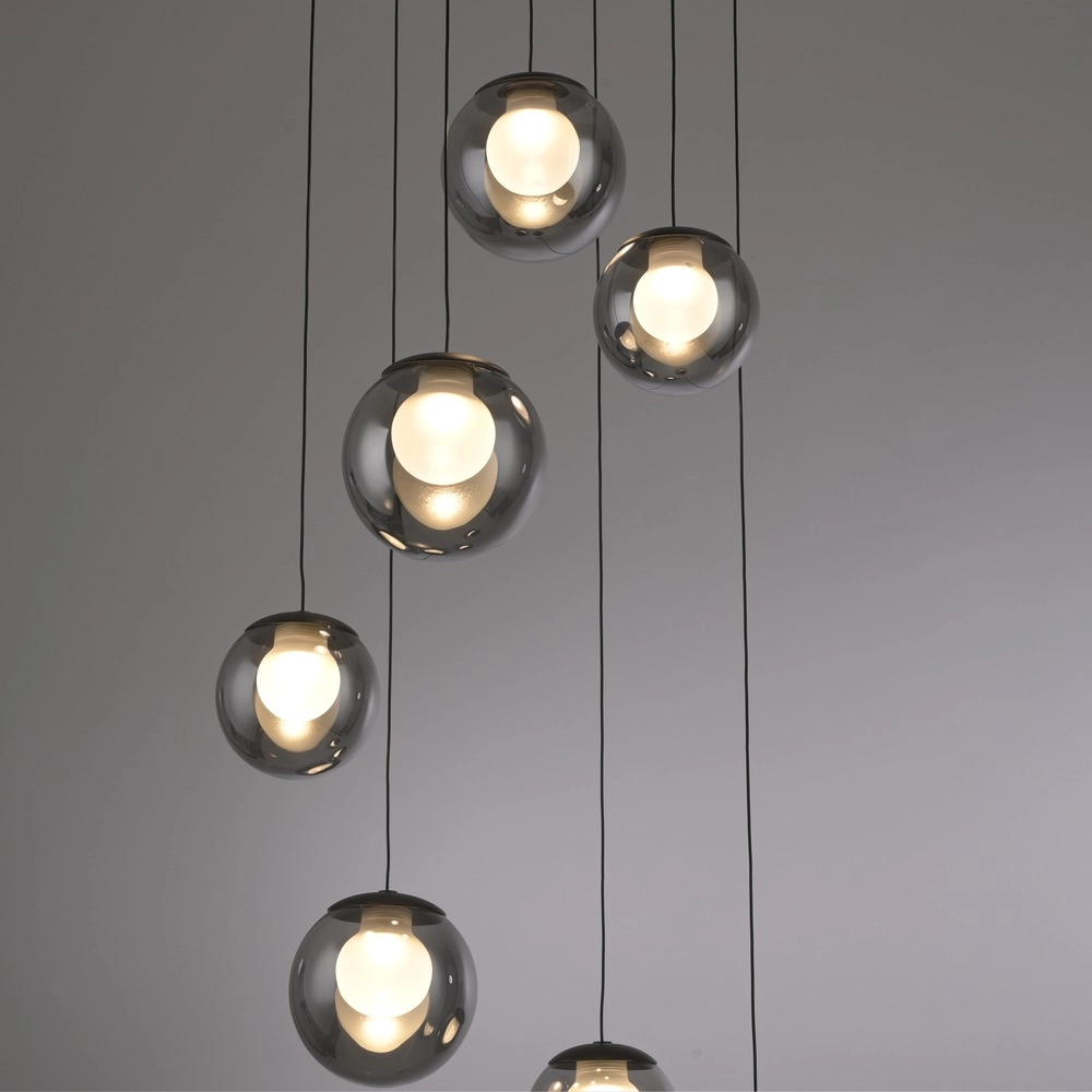 7-lichts hanglamp Pure Popup mystic grey Paul Neuhaus 4012248396674