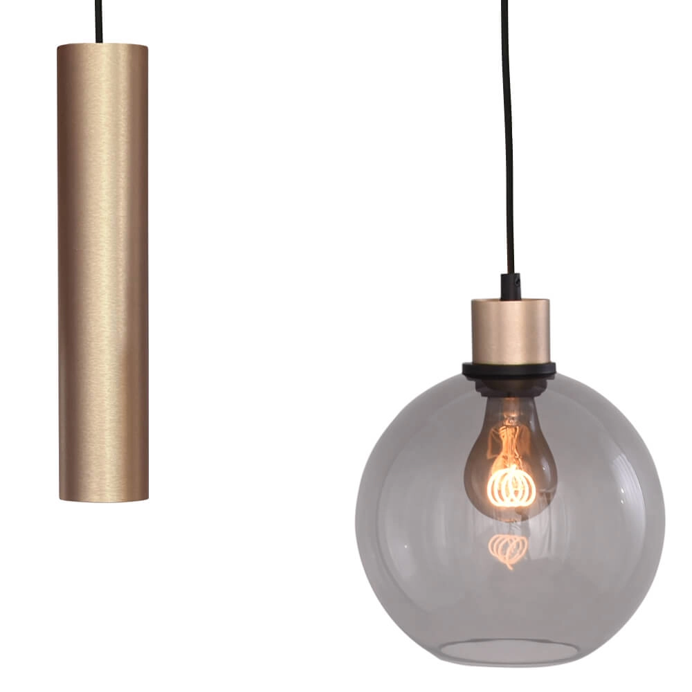Hanglamp Lazise 3x Ø 20cm en 2x GU10 goud Masterlight 8718121303017