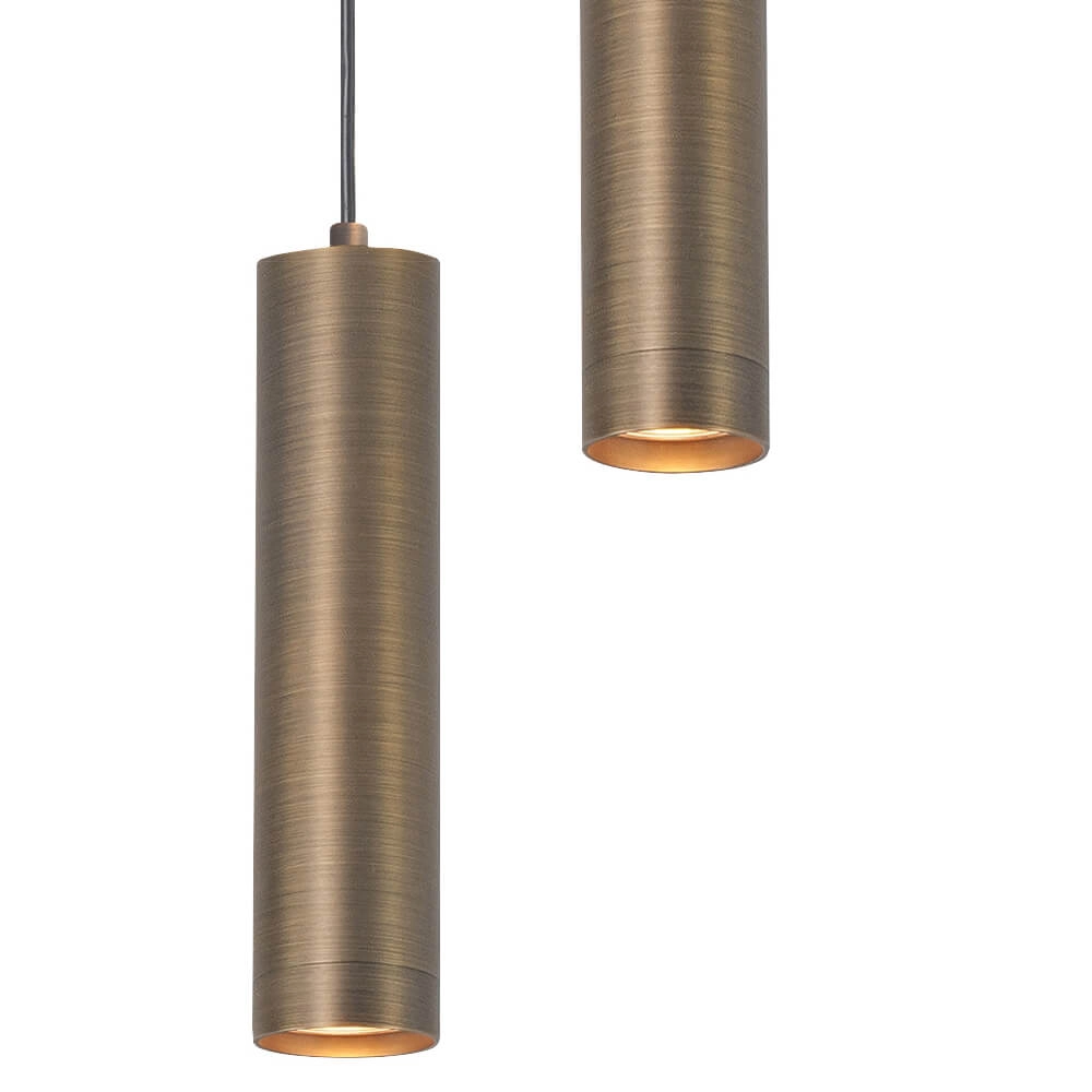 Ronde pendel hanglamp Perugia brons - 3x GU10 Highlight 8718379046810