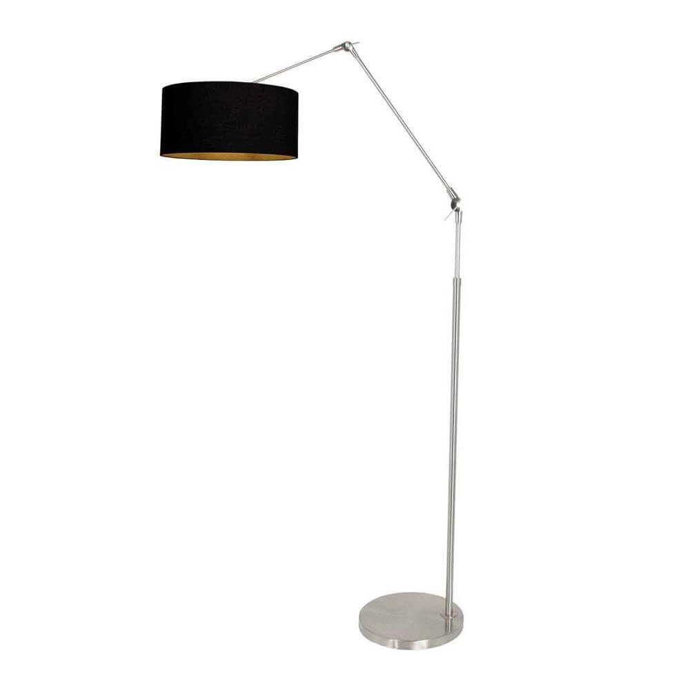 Vloerlamp Prestige Chic metaal met zwarte kap Steinhauer 8712746175592
