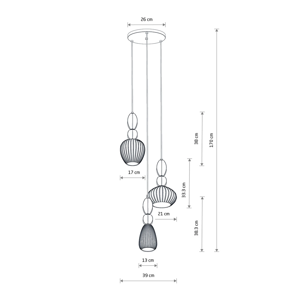 Design hanglamp Corals 3-lichts Lyora 5903139119757