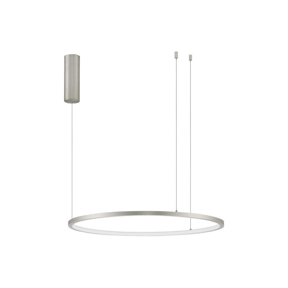 Ronde hanglamp Tarquin zilvergrijs Ø 60cm Lyora 5212017438287