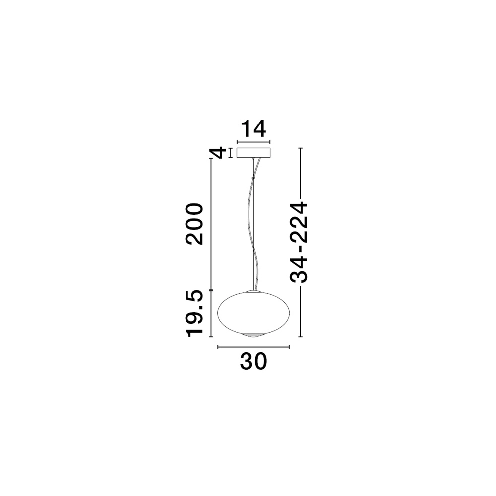 Pendant lamp Aora oval brown glass Lyora 5212017483843