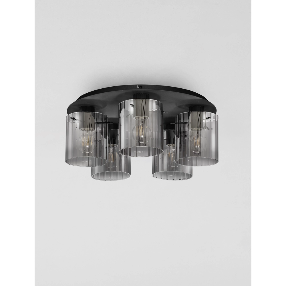 Design plafondlamp Mirbi 5-lichts zwart Lyora 5212017468468