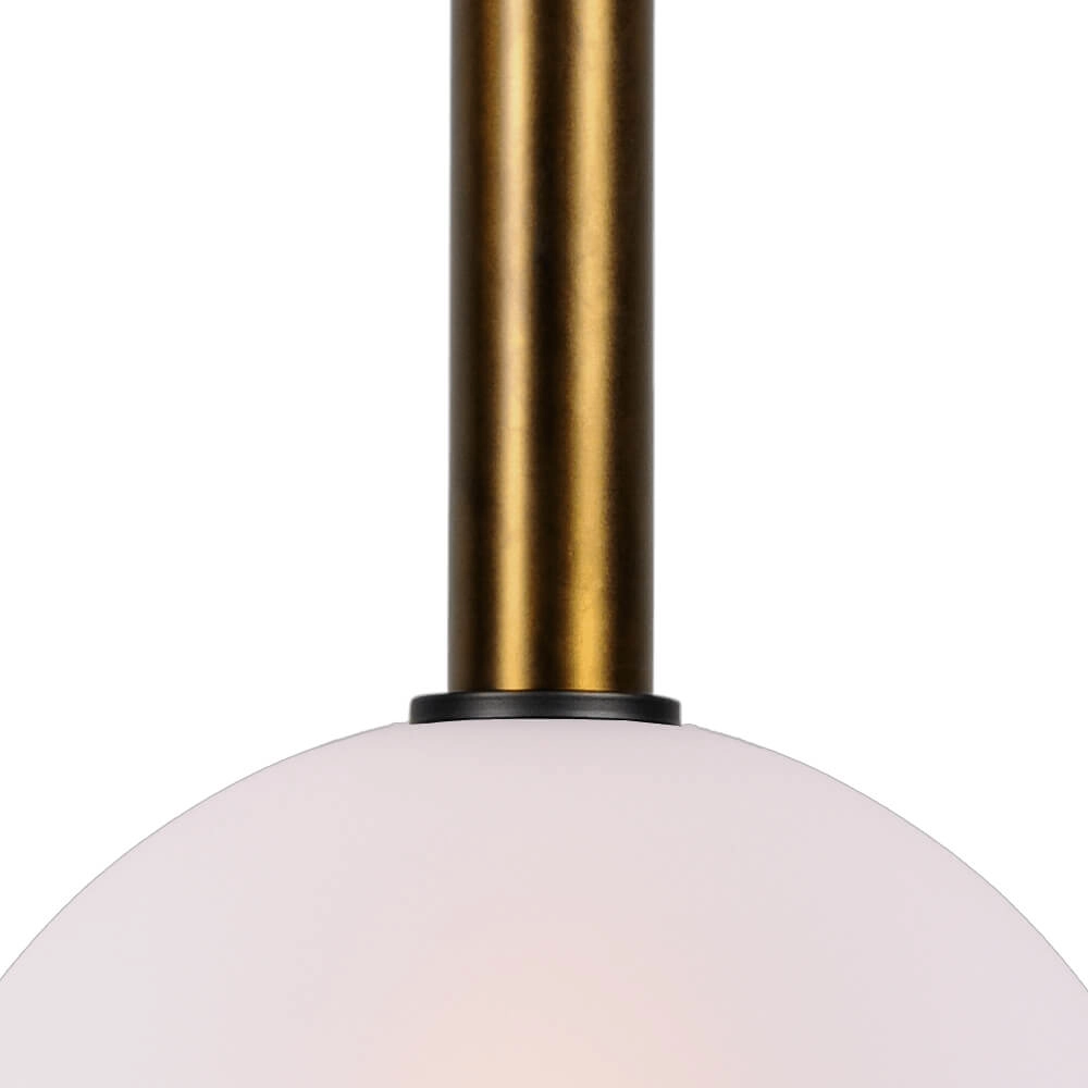 Hanglamp Ø 30cm Bella 2 Antiek messing met mat wit glas Masterlight 8718121334141