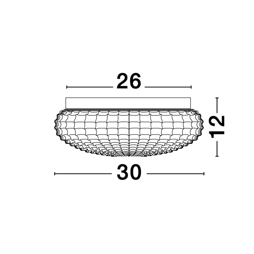 Plafondlamp Clam wit glas Lyora 5212017419460
