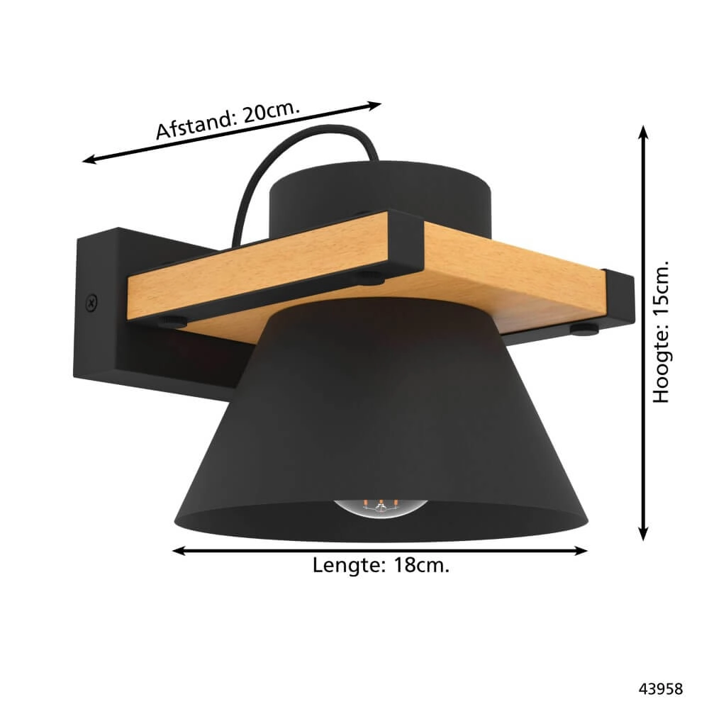 Landelijke wandlamp Maccles Eglo 9002759439583