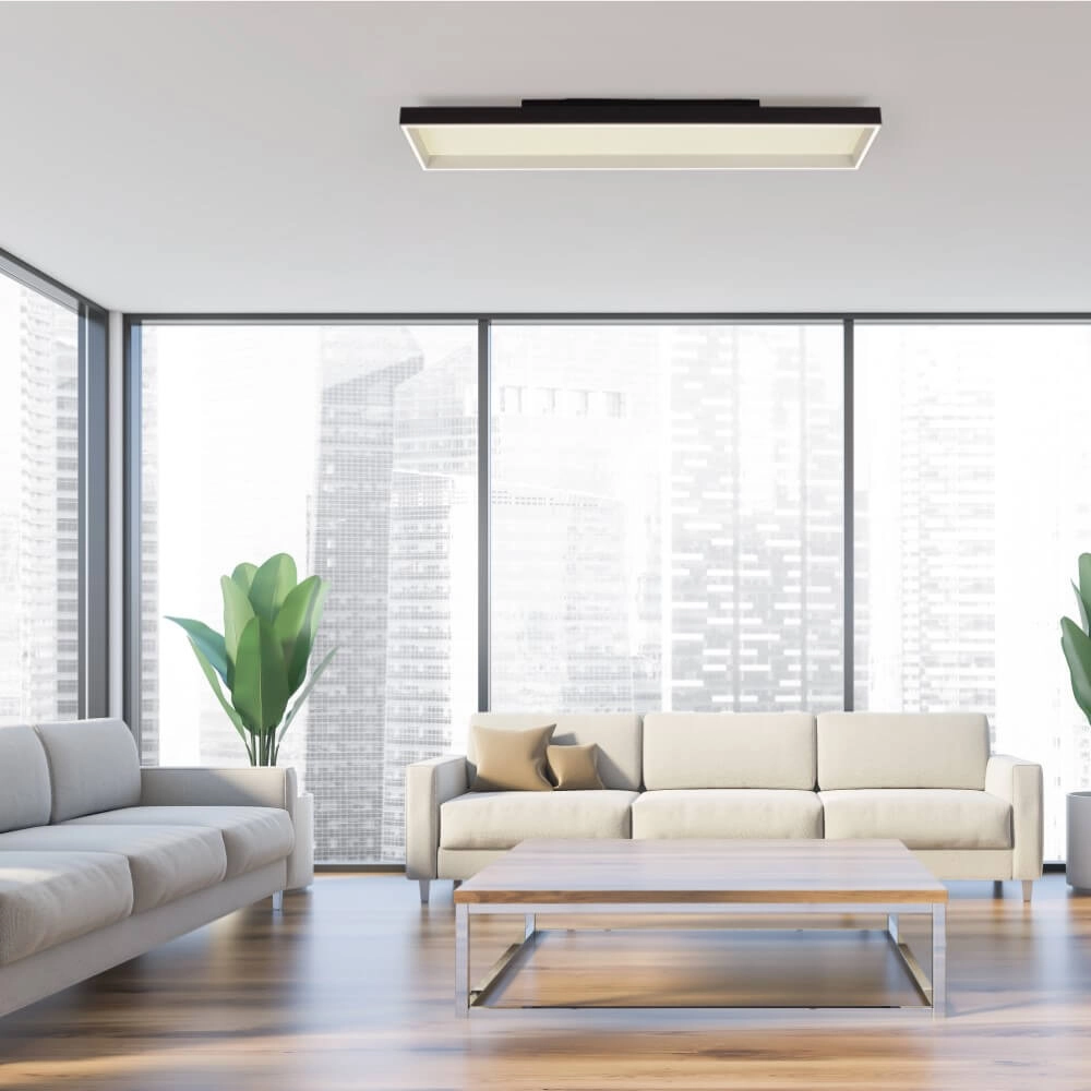 Zwarte plafondlamp Q-Magong rechthoekig Paul Neuhaus 4012248384626