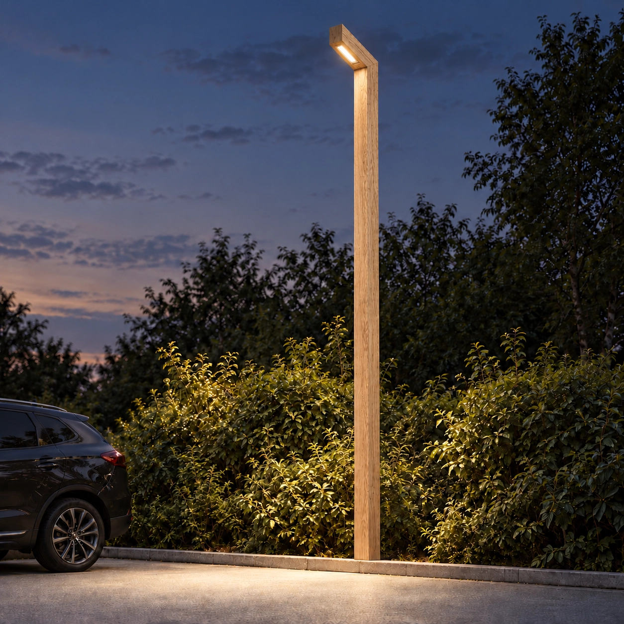 Houten straatlamp Stelle Eiken - 4M - PH07 - 3000K