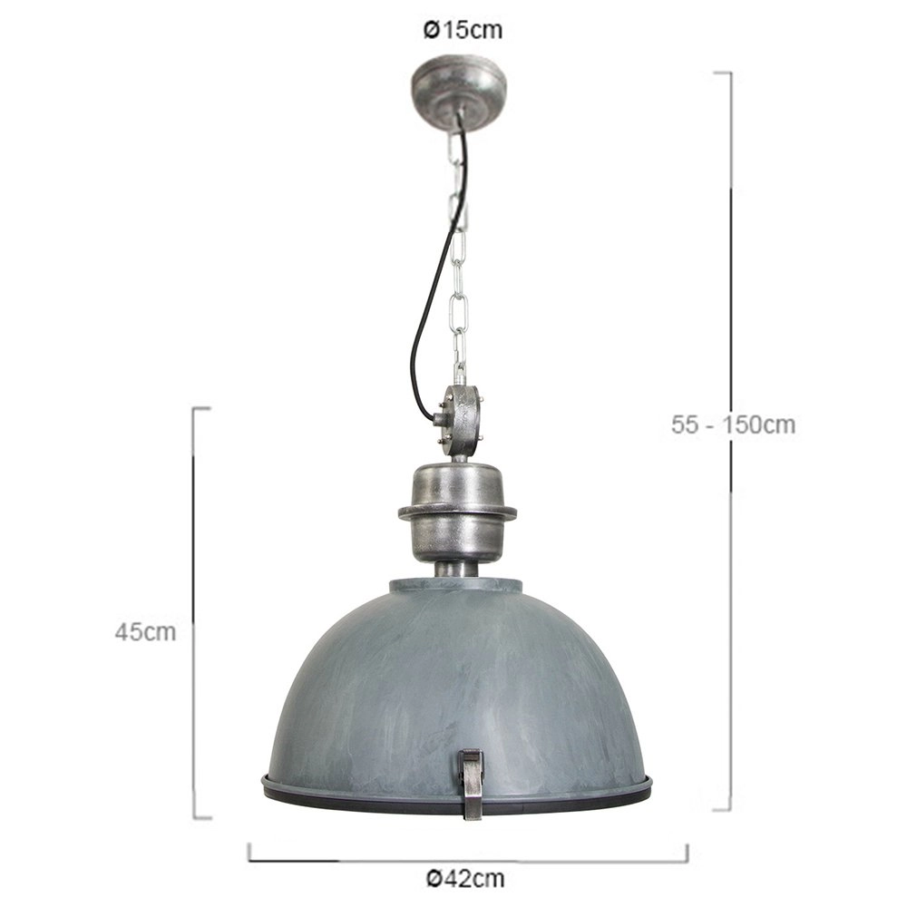 Hanglamp Bikkel antiekgrijs Steinhauer 8712746100273