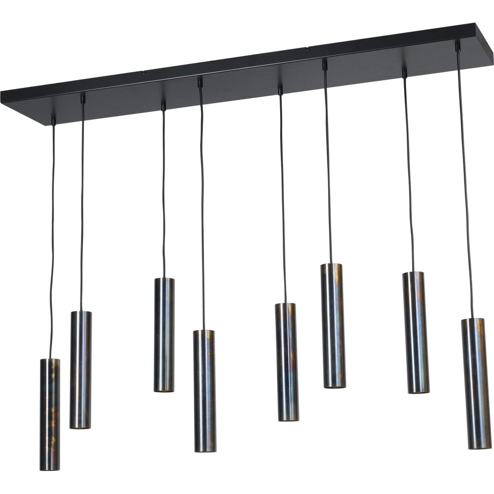 Eetkamer hanglamp Run 8 dappled oil pendels Masterlight 8718121206455