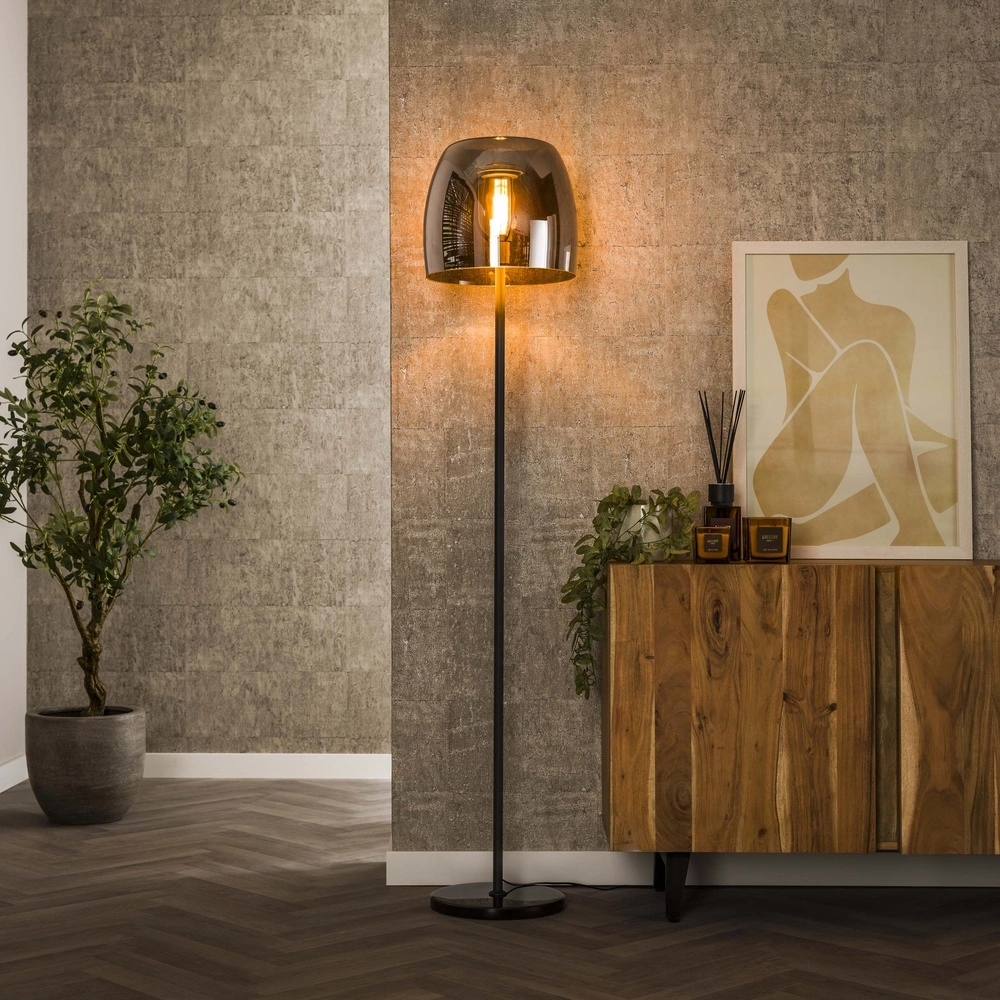 Glazen vloerlamp Drift Ø 35cm - 170cm hoog