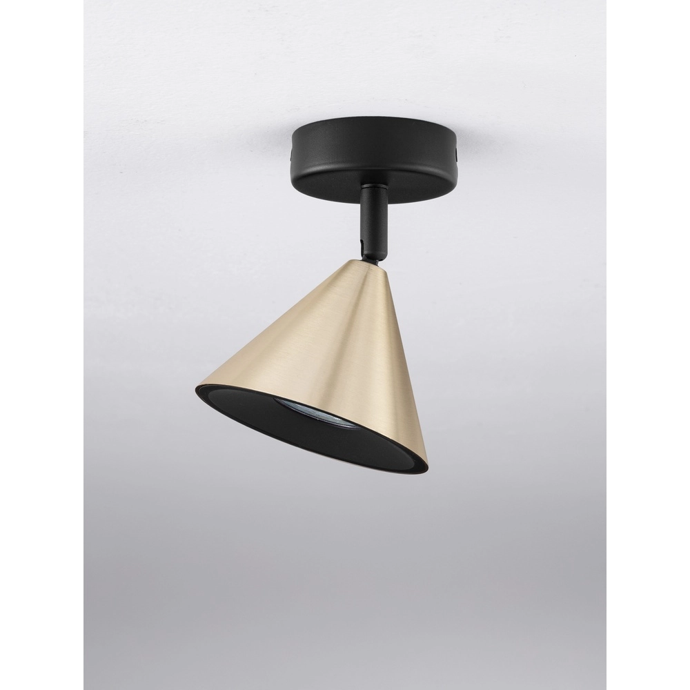 Plafondlamp Conico zwart met goud Lyora 5212017475350