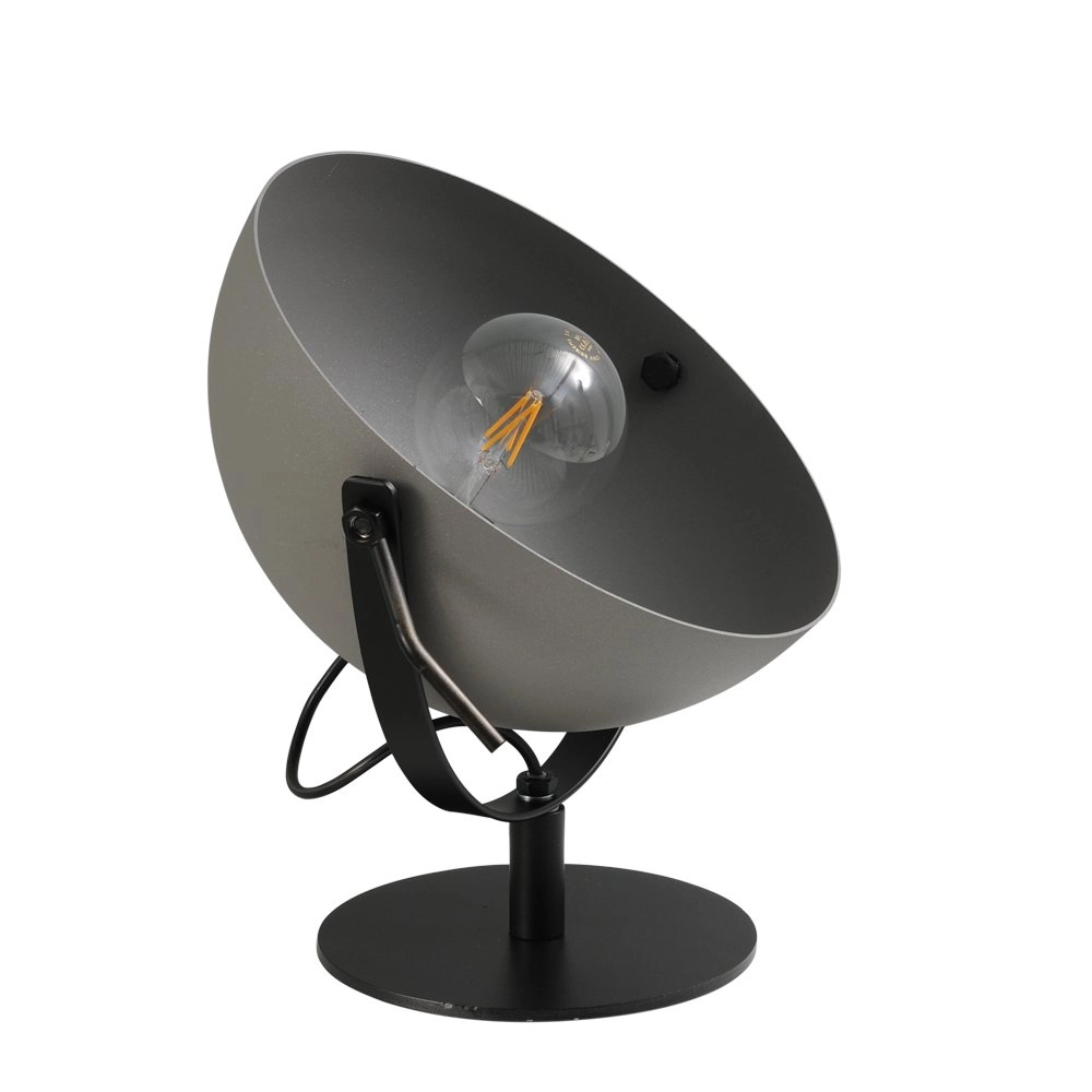 Stoere Industria Uplighter 30cm zwart met betongrijs