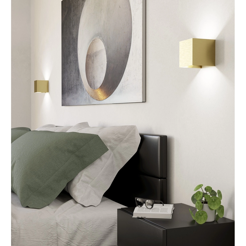 Led wandspot Valmontone up & down - geborsteld goud Eglo 9008606315987