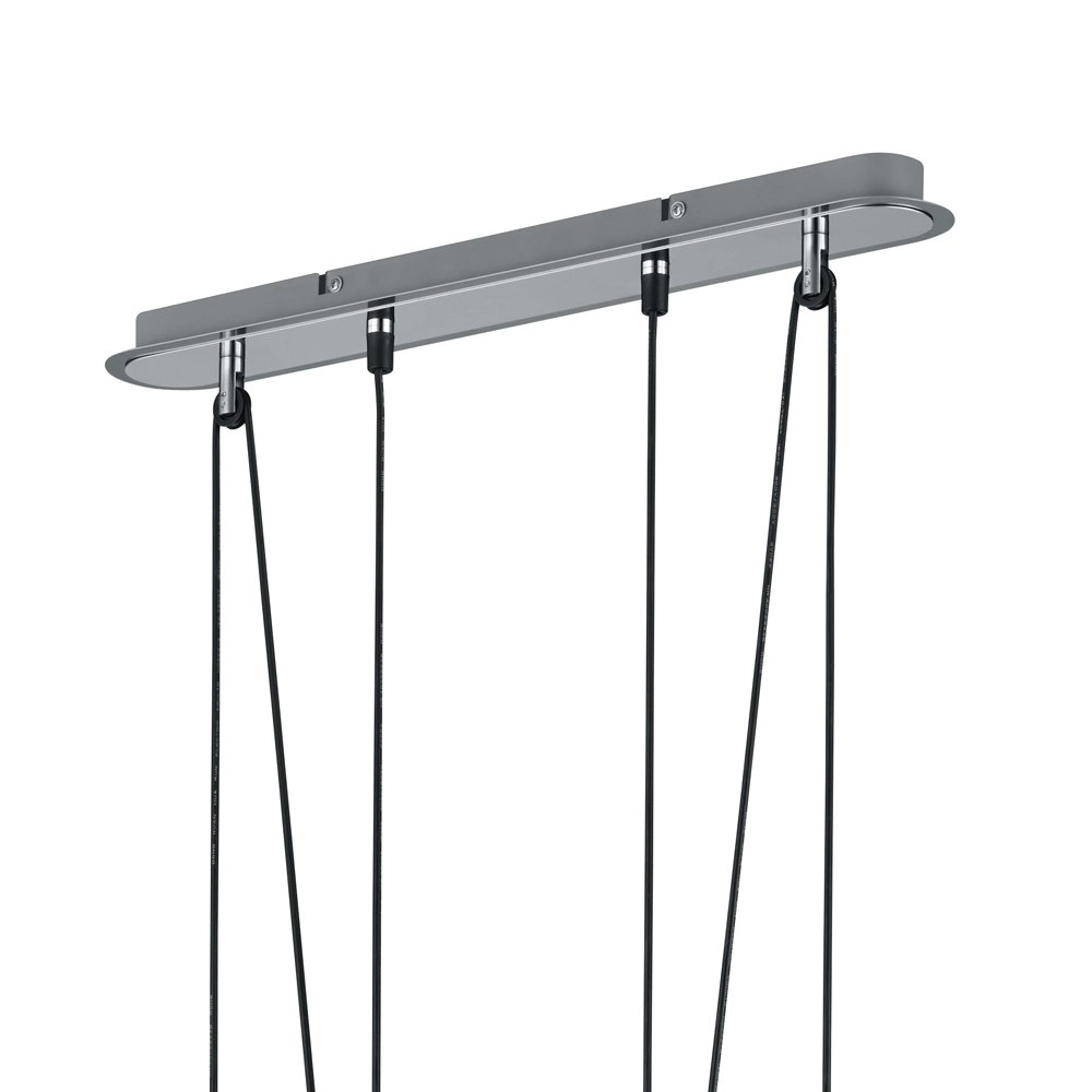 Design hanglamp Levisto 4-lichts nikkel Trio 4017807281781